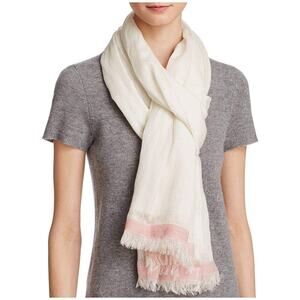 Meesha Fringe Women's Lightweight 38 x 82 Cotton / Silk Scarf NEW $150 NWT